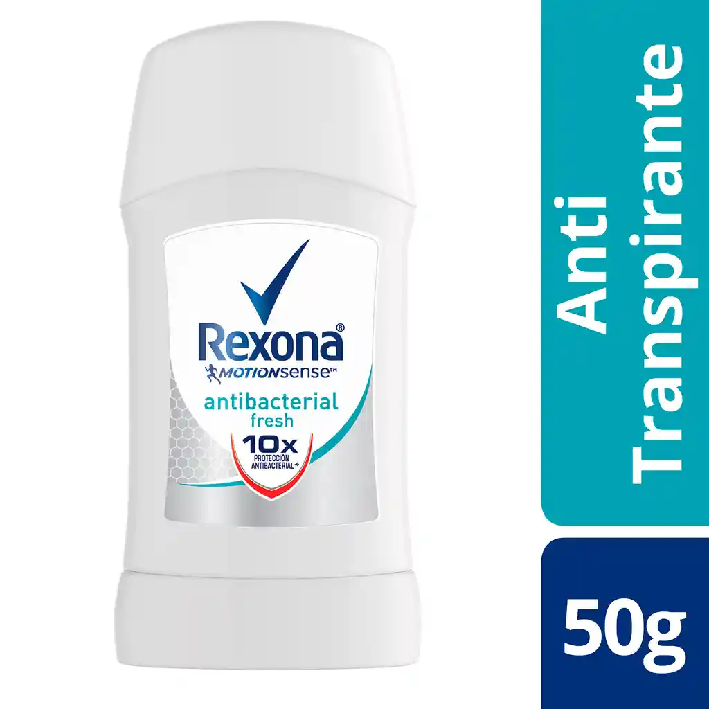 Rexona Antitranspirante Antibacterial Fresh10x en Barra