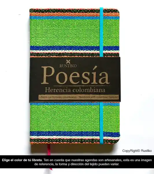 Rustiko Libreta Poesía Colombiana Rayada