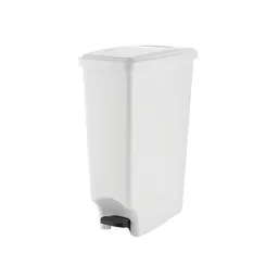 Home Sentry Papelera Pedal Slim Blanco Estra 42 L