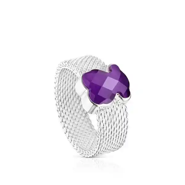 Tous Anillo Mesh de Plata y Amatista