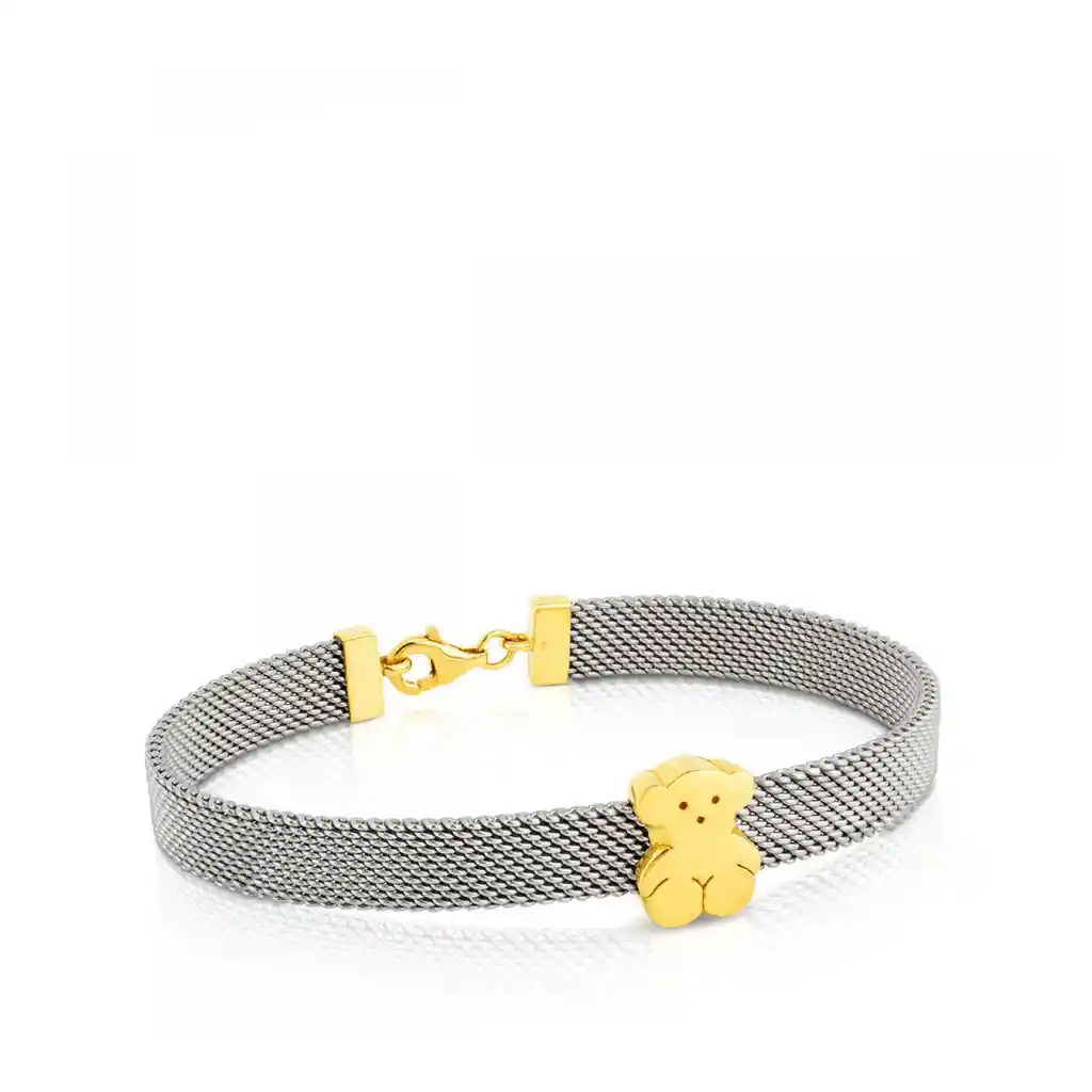 Tous Pulsera Mesh de Oro y Acero