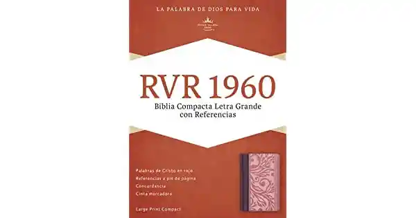 Rvr 1960 Biblia Compacta Letra Grande Rosado