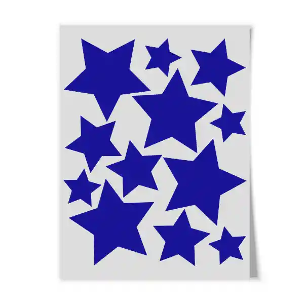 Mare Taller Decorativo Estrella Adhesiva Color Azul Rey