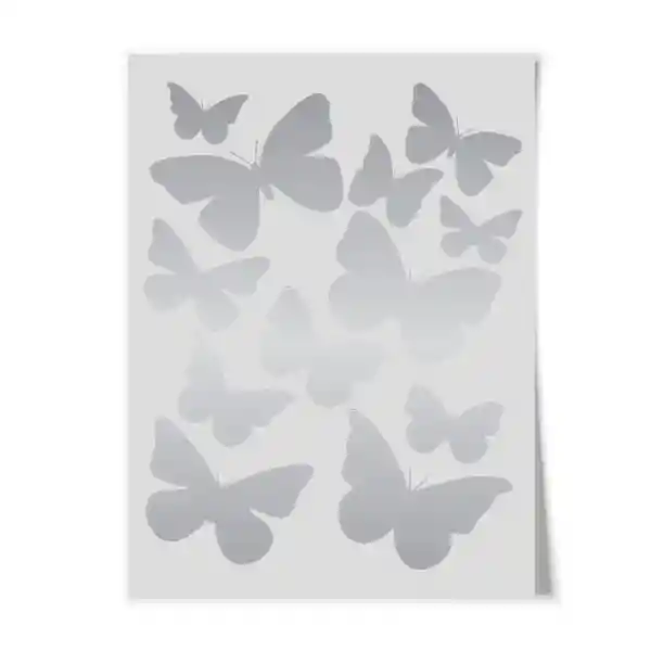 Mare Taller Decorativo Mariposa Adhesiva Color Plata