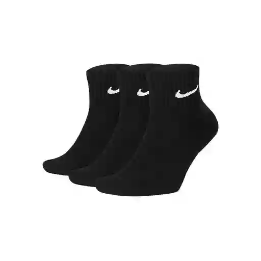 Nike Medias u nk Everyday Cush Ankle 3Pr Entrenamiento Negro