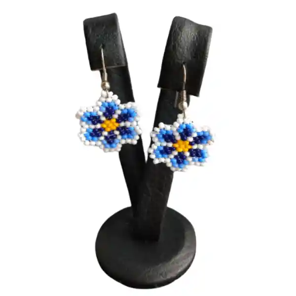 Dacris Aretes Flor Azul