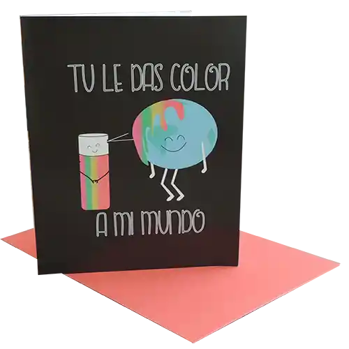 Nico Tarjeta st - tu le Das Color a mi Mundo