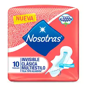 Nosotras Toallas Higiénicas Invisible Clásica Multiestilo