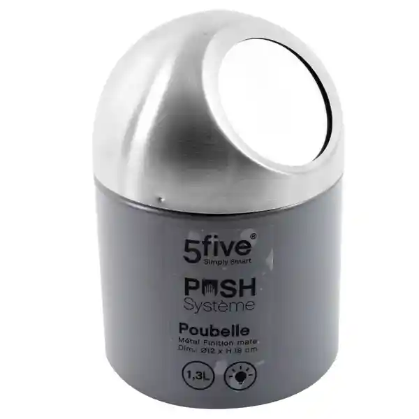 5Five Papelera Mini Gris 1.5 L 140813H