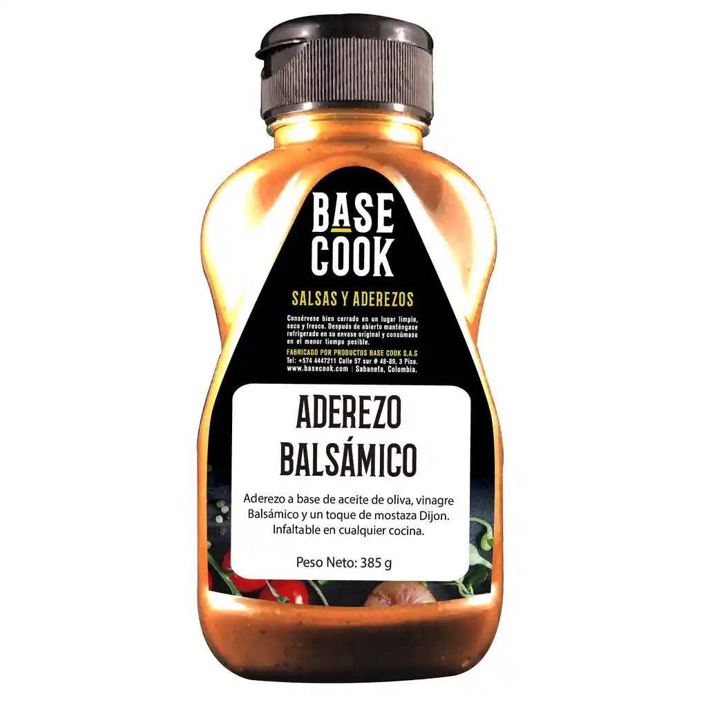 BaseCook Aderezo Balsámicox a Base de Aceite de Oliva/ Vinagre