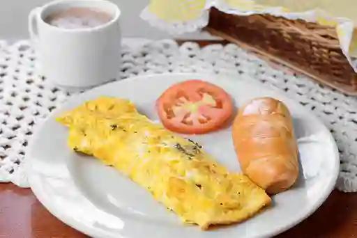 Combo Omelette Champiñon, Queso,maicitos