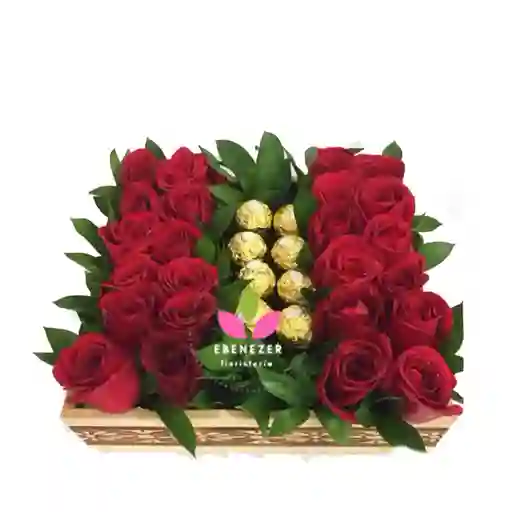 Chocolates Caja De Rosas Y
