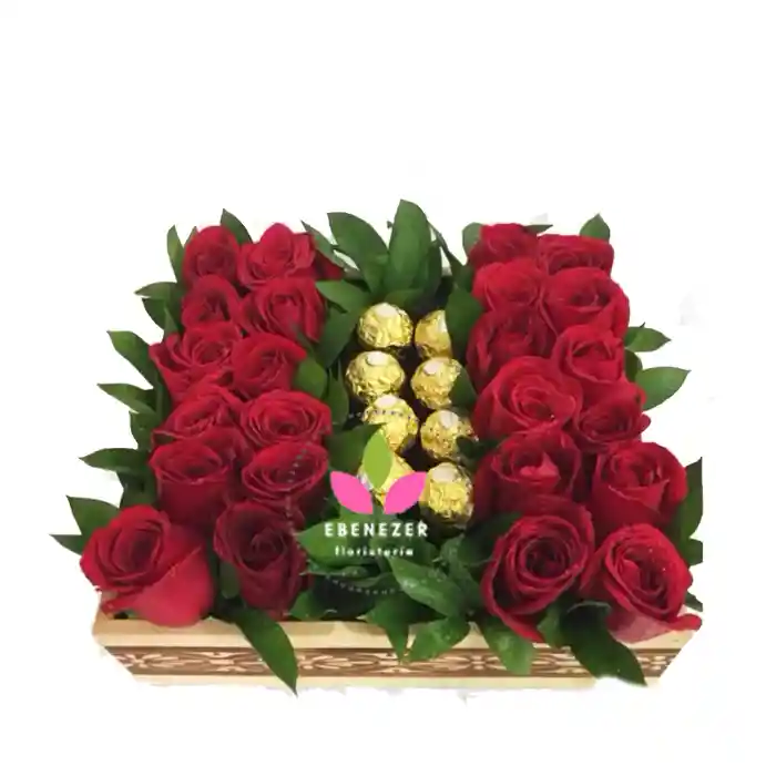 Chocolates Caja De Rosas Y