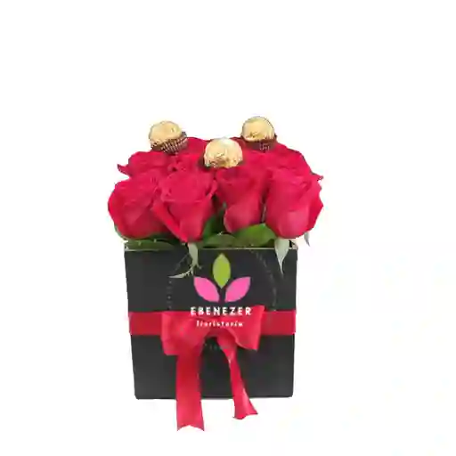 Chocolates Caja De Rosas Con Ferrero