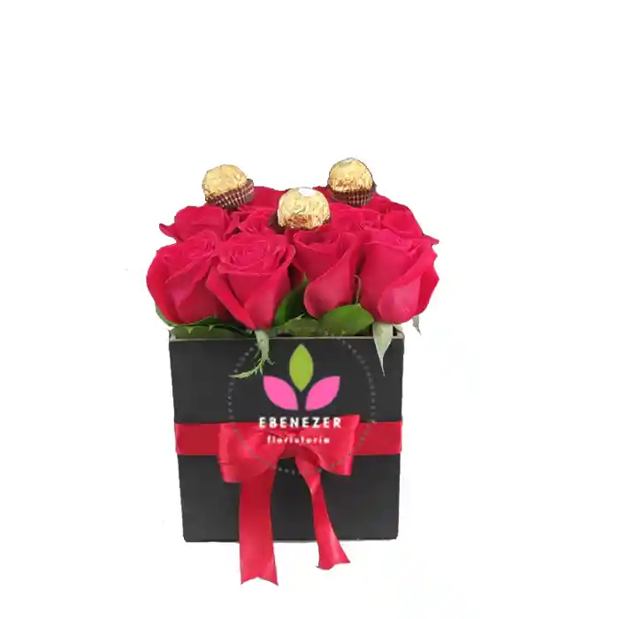 Chocolates Caja De Rosas Con Ferrero