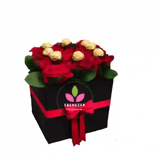 Chocolates Caja De Rosas Con Ferrero - Flores Y Rosas
