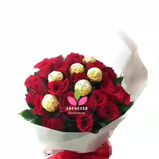 Chocolates Bouquet De Rosas Con Ferrero