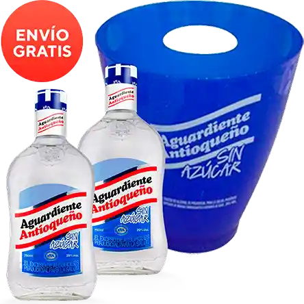 Botella Antioqueño sin Azucar + Hielera Antiqueño