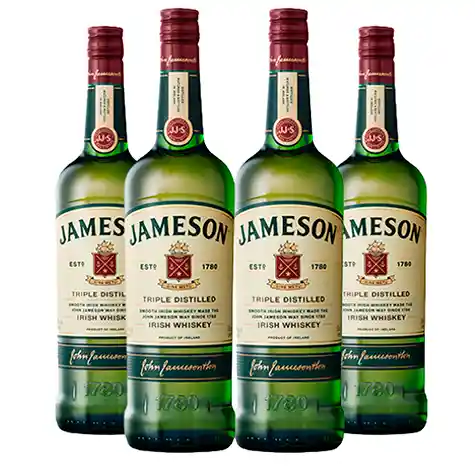 4 Botellas de Whisky Jameson 700 mL