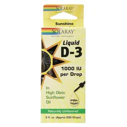 Solaray Liquida Vitamina D3 (1000 IU)