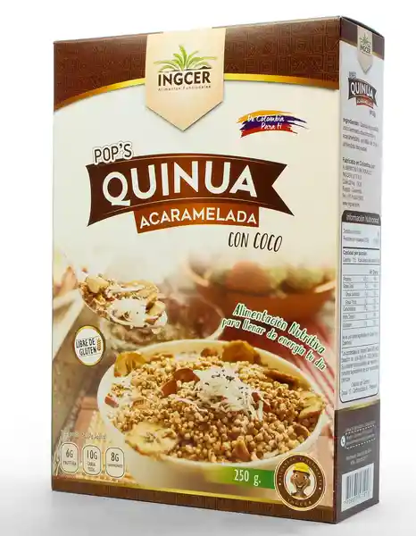Ingcer Quinoa Pop Acaramelada Con Coco