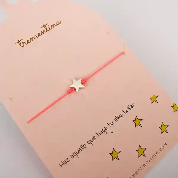 Estrella Trementina Pulsera Hilo En Plata