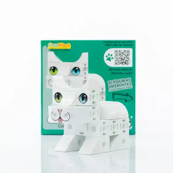 Creaplast Bloques Pet Cubics: Gato Angora (40 Piezas)