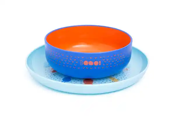 Suavinex Set Plato y Bowl Boo Azul