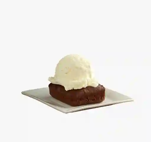 Brownie con helado