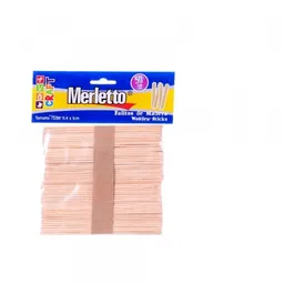 Merletto Palito de Madera Paleta Natural