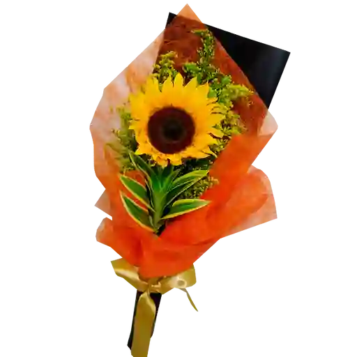 Flores Ramillete De Aura Con Girasol Y Follaje