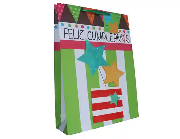 Regalos y Mensajes Bolsa Regalo Premium Feliz Cumpleaños 3D