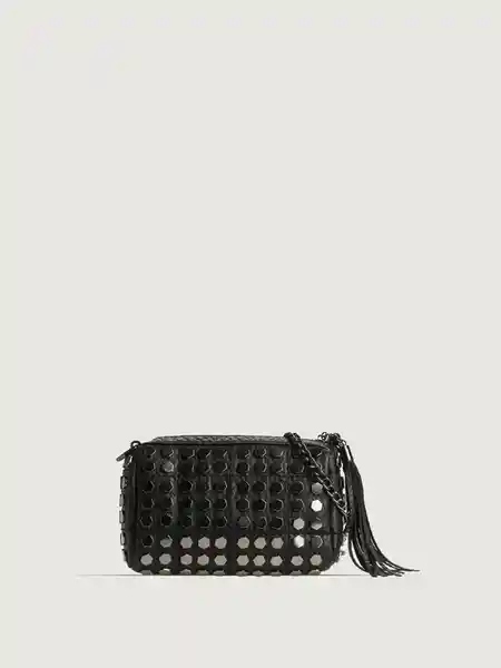 Prüne Cartera Sybil Efecto Cuero Negro