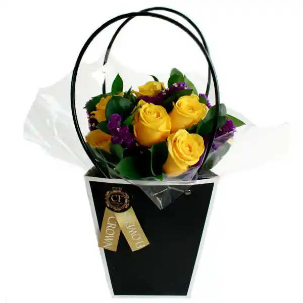 Flores Frescas Canaria Romantic Basket Negra