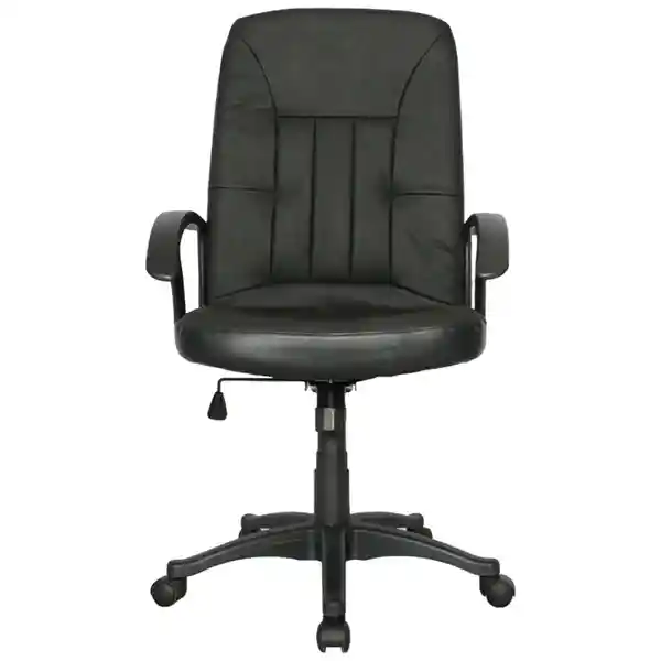 Silla Oficina Bosconia Alta Presidente Cuero Sintético, Base Nylon