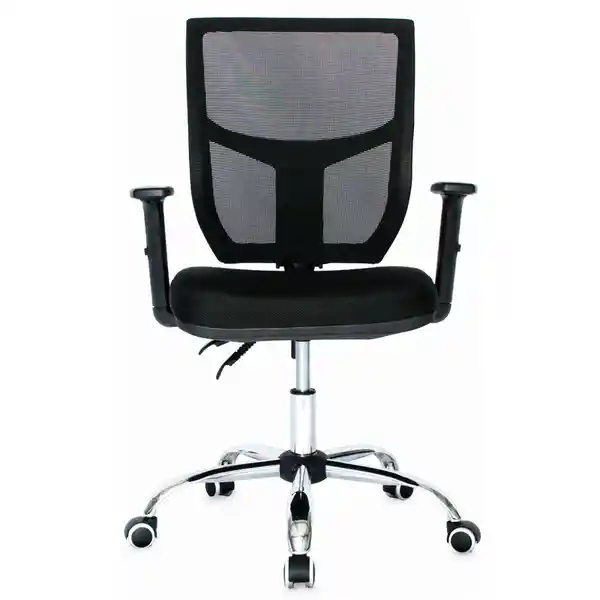 Silla De Oficina Risaralda Brazo Fijo Base Cromo