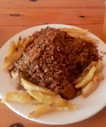 2 Porciones de Arroz Chino + Papitas