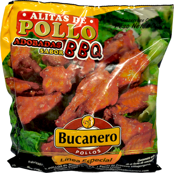 Bucanero Alitas de Pollo Adobadas Sabor Bbq 900 g