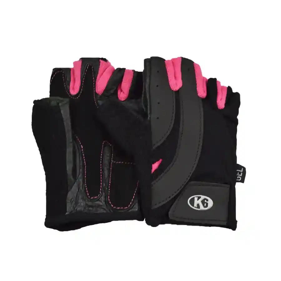 K6 Guantes Para Gimnasio Cuero Fitness Energetic Fuscia Talla L