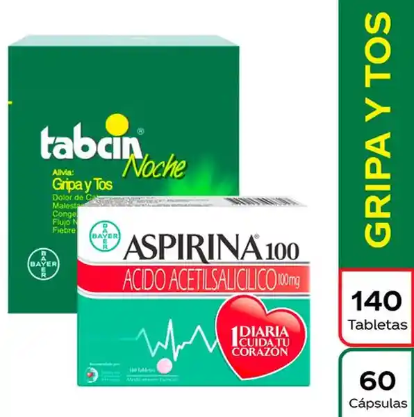 Tabcin Combo Noche 60 Capsulas Gts.Asp.140