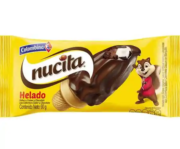 Nucita Helado con Cubierta de Chocolate