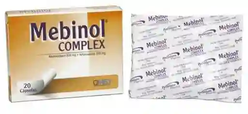 Mebinol Complex 600 Mg+200 Mg Caja X 20 Cápsulas