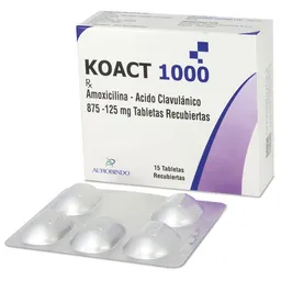 Koact Tabletas Amoxicilina + Ácido Clavulánico (875/125Mg)