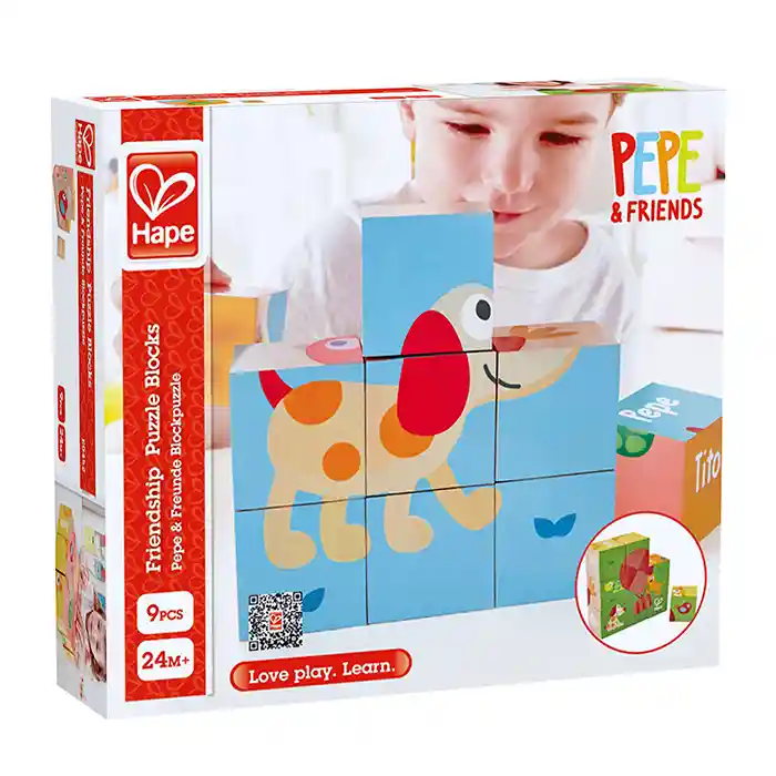 Puzzle Hape Blocks E0452 Friendship