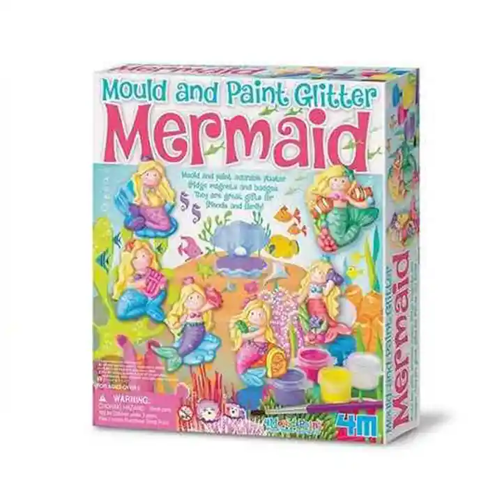 4M Figuras Mould & Paint Glitter Mermaid Moldea y Pinta Sirenas