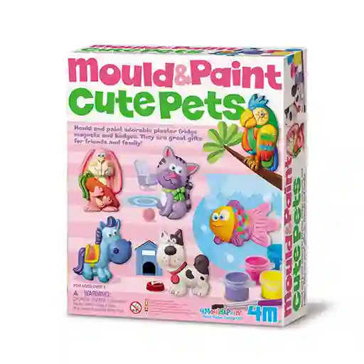 4M Figuras Mould & Paint Cute Pets Moldea y Pinta Mascotas