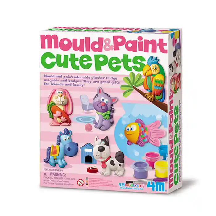 4M Figuras Mould & Paint Cute Pets Moldea y Pinta Mascotas