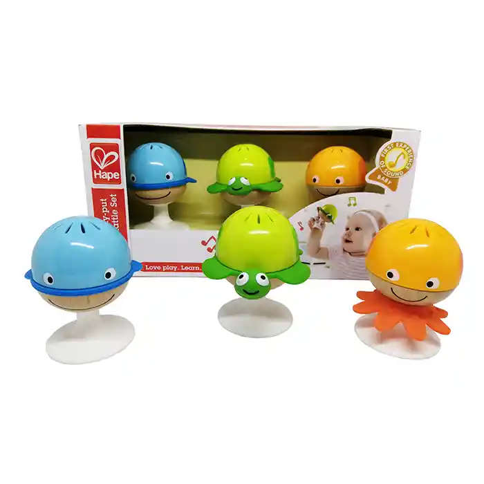 Hape Sonajero E0330 Stay Put Rattle Set