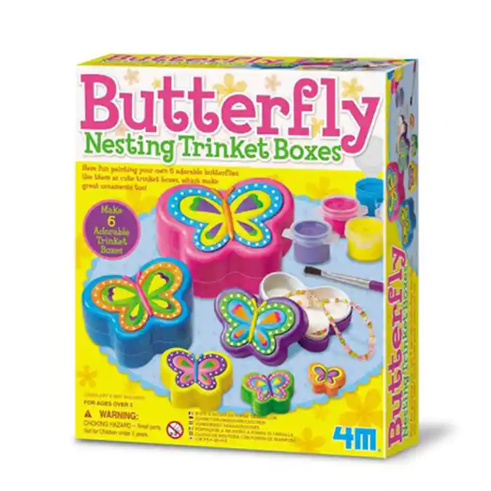 4M Figuras Butterfly Nesting Trinket Boxes