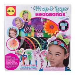 Alex Juguete Wrap &Layer Headbands Decora Tus Balacas